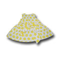 yellow dots cotton princess dress